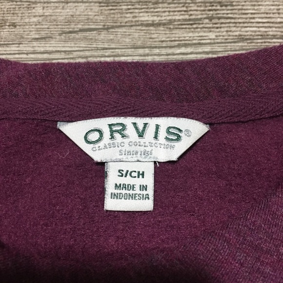Orvis Classic Collection Sweatshirt Women’s S Purple Pullover Soft Modal Blend - Picture 8 of 8